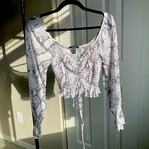 Forever 21 long sleeve crop top